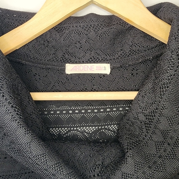 Small Ardene Black Lace Cowl Neck sweater - Picture 3 of 5